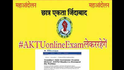 'AKTU Online exam lekar rahenge': AKTU students launch campaign on Social Media