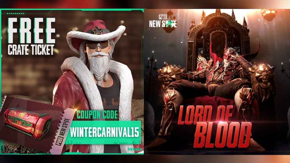 PUBG New State Coupon Code, Tickets Offer New Winter Carnival Crate, Lord of Blood Crate for free/therealityhunt.live