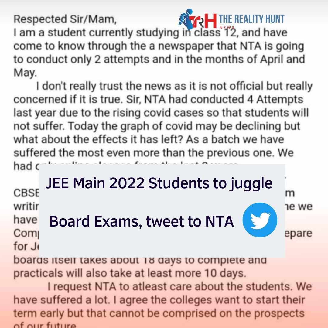 JEE Main 2022 Students to juggle Board Exams