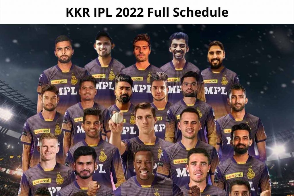 KKR IPL 2022 Full Schedule