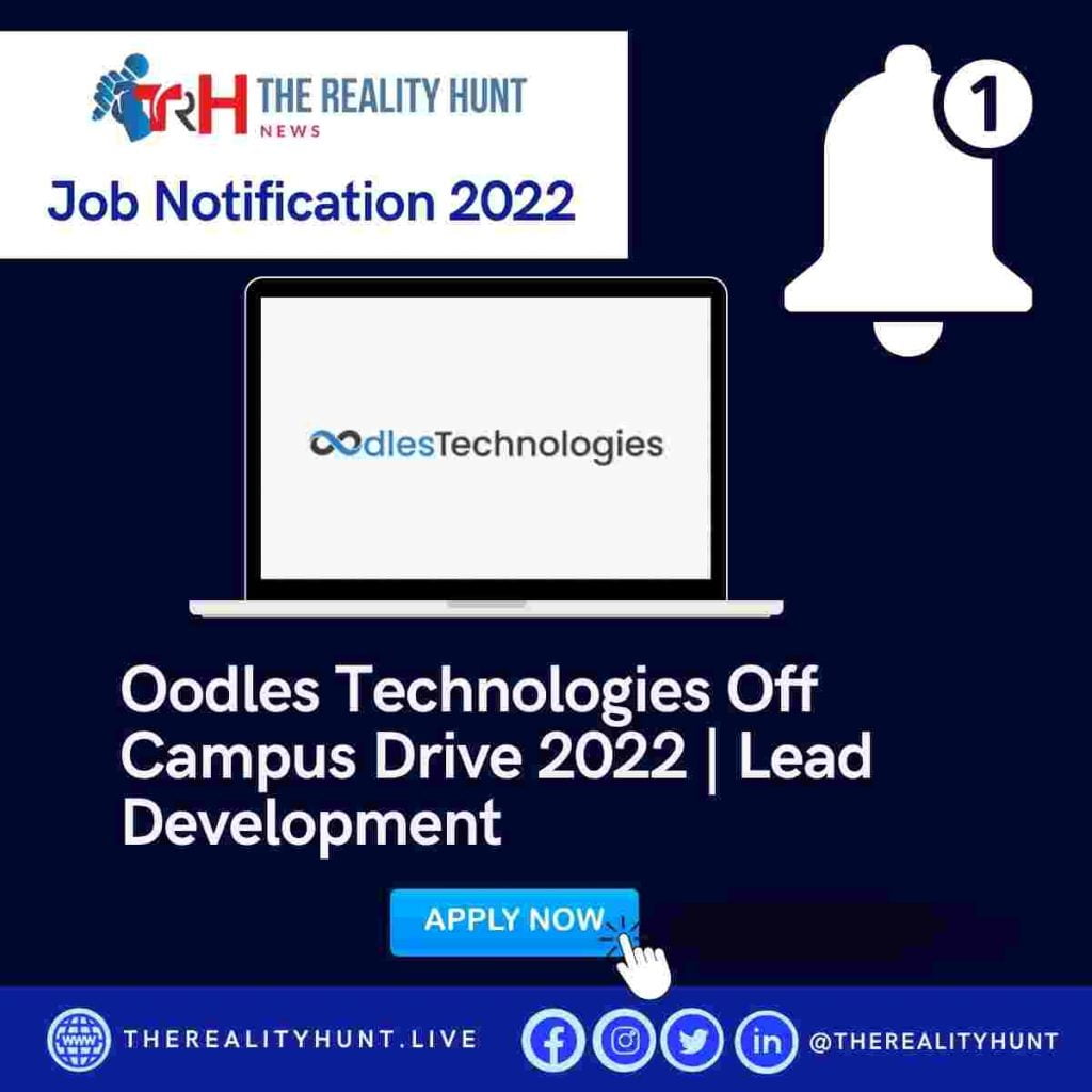 Oodles Technologies Off Campus Drive 2022 | Lead Development 
