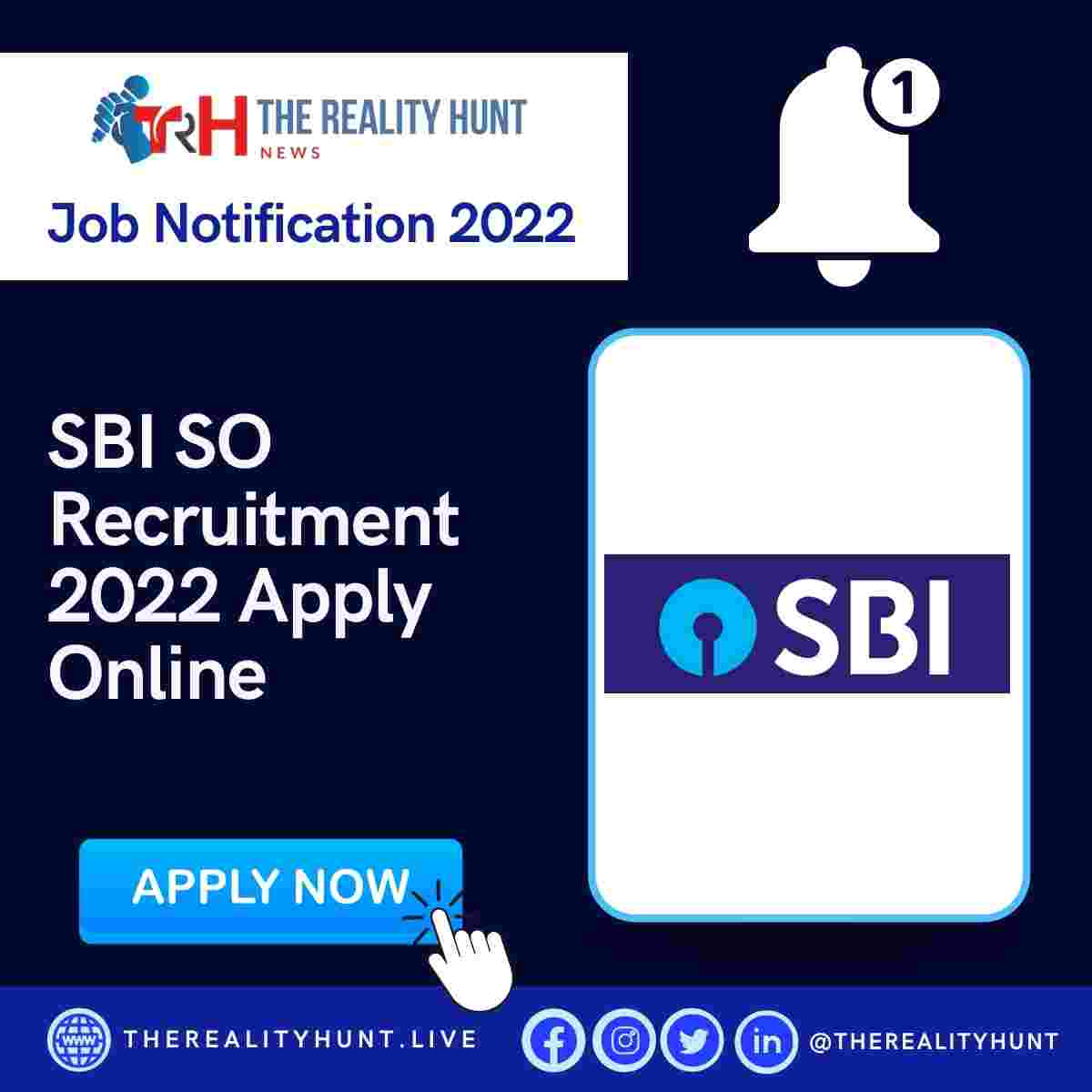 SBI SO Recruitment 2022 Apply Online | 04 Chief Information Officer, Chief Technology Officer Vacancies