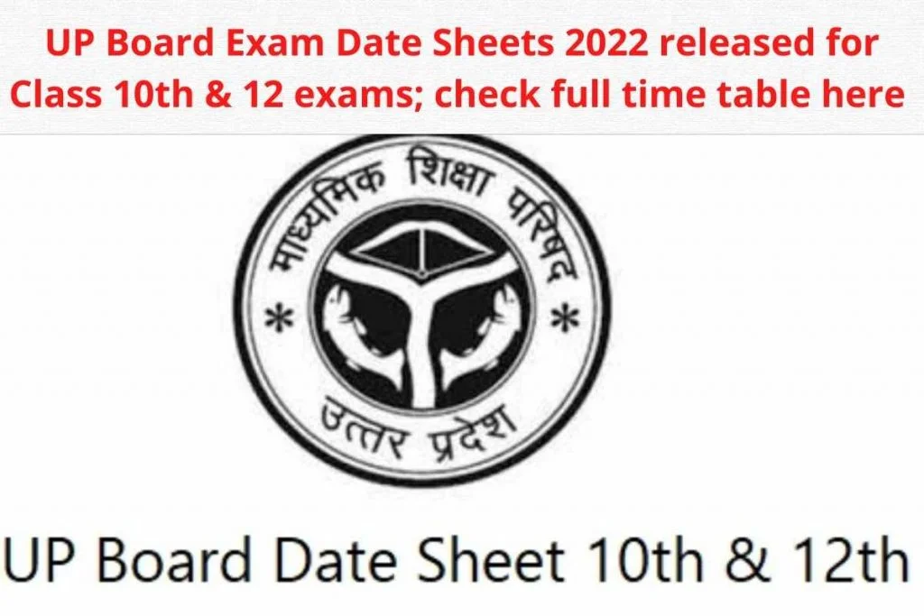 UP Board Exam Date Sheets 2022 released for Class 10th & 12 exams; check full time table here  