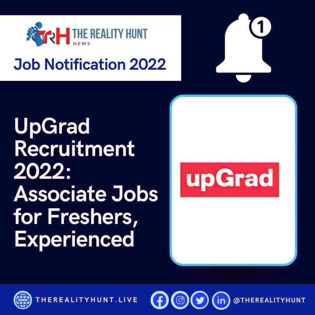 UpGrad Recruitment 2022: Associate Jobs for Freshers, Experienced