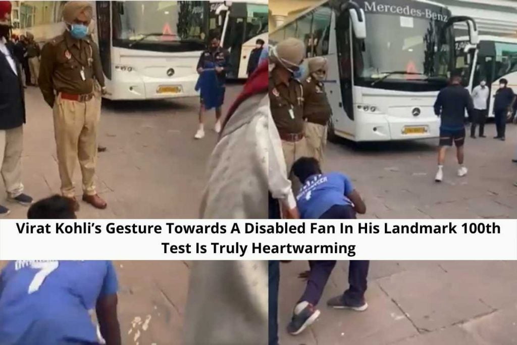 Virat Kohli’s Gesture Towards A Disabled Fan In His Landmark 100th Test Is Truly Heartwarming