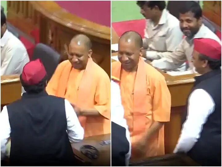 WATCH: When CM Yogi Adityanath and Akhilesh Yadav Met in the Uttar Pradesh Assembly