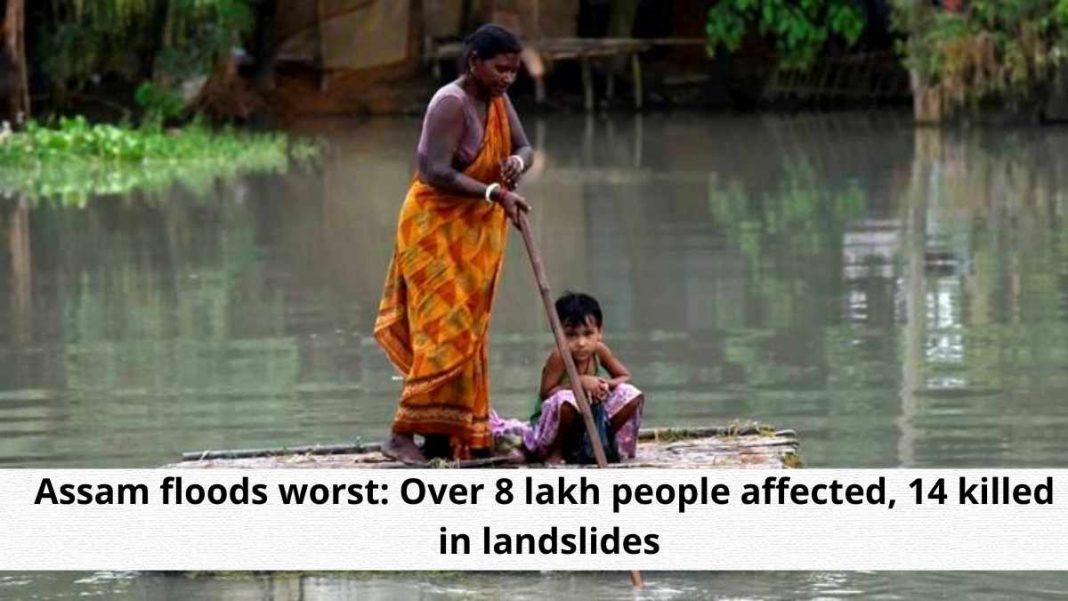 Assam floods worst: Over 8 lakh people affected, 14 killed in landslides