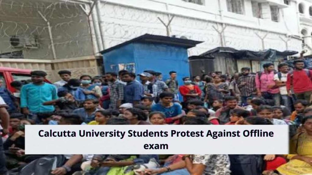 Calcutta University Students Protest Against Offline exam