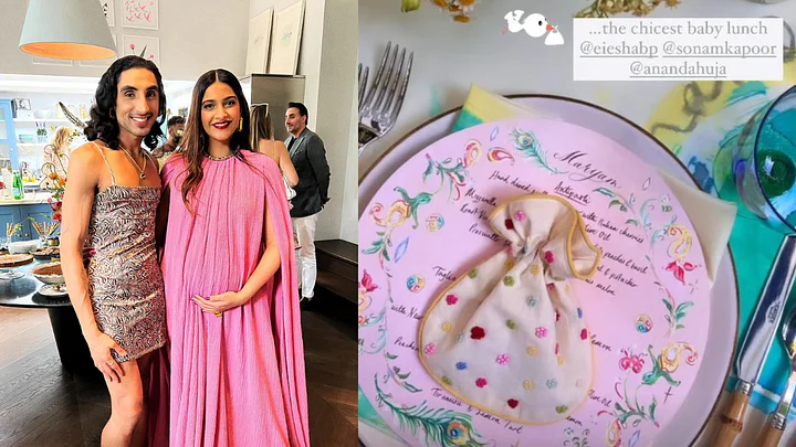 Unseen pictures of Sonam Kapoor baby shower surfaced, the actress looked beautiful in a pink gown