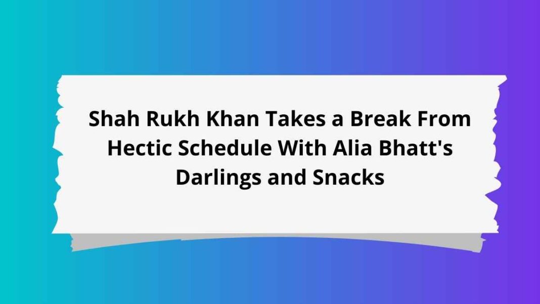 Shah Rukh Khan Takes a Break From Hectic Schedule With Alia Bhatt's Darlings and Snacks