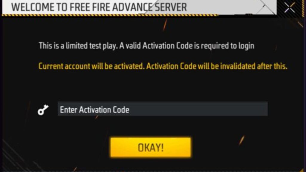 Free Fire Advance Server Activation Code 2023 March (OB39 APK Download)