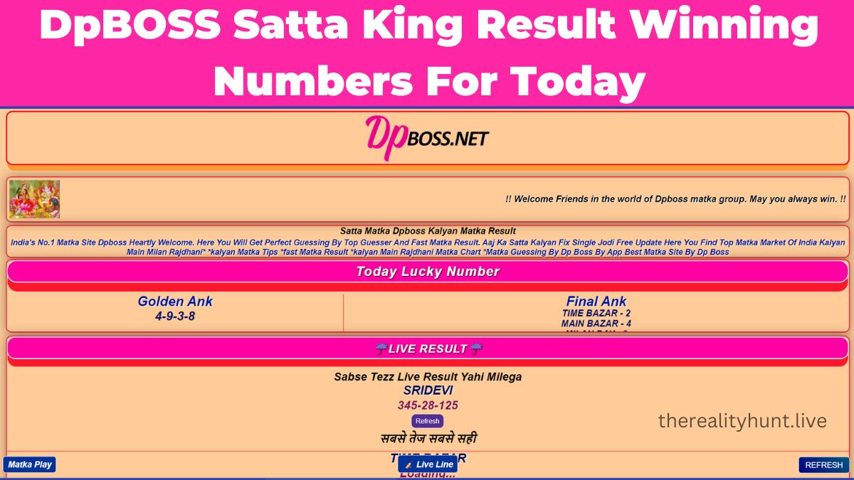 DpBOSS Satta King Result Winning Numbers for March 20 | Latest Update | dpboss.net