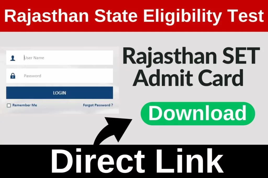 Rajasthan SET Admit Card 2023 (Out) Direct Download Link (ggtu.ac.in)