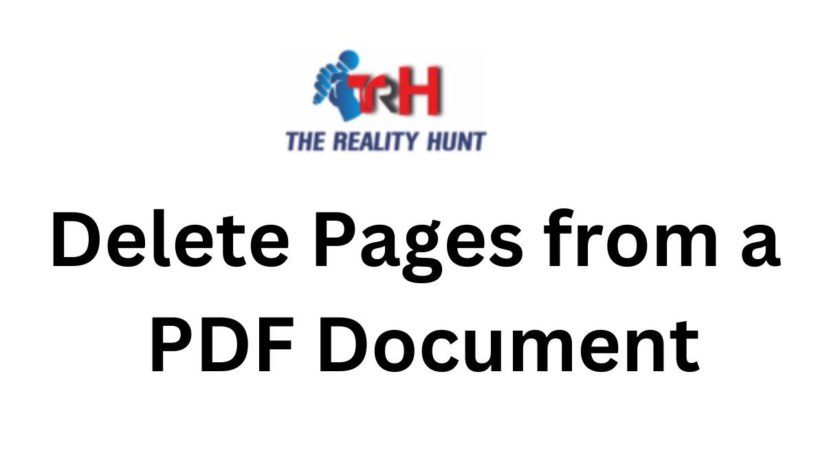 How to Efficiently Delete Pages from PDF Document